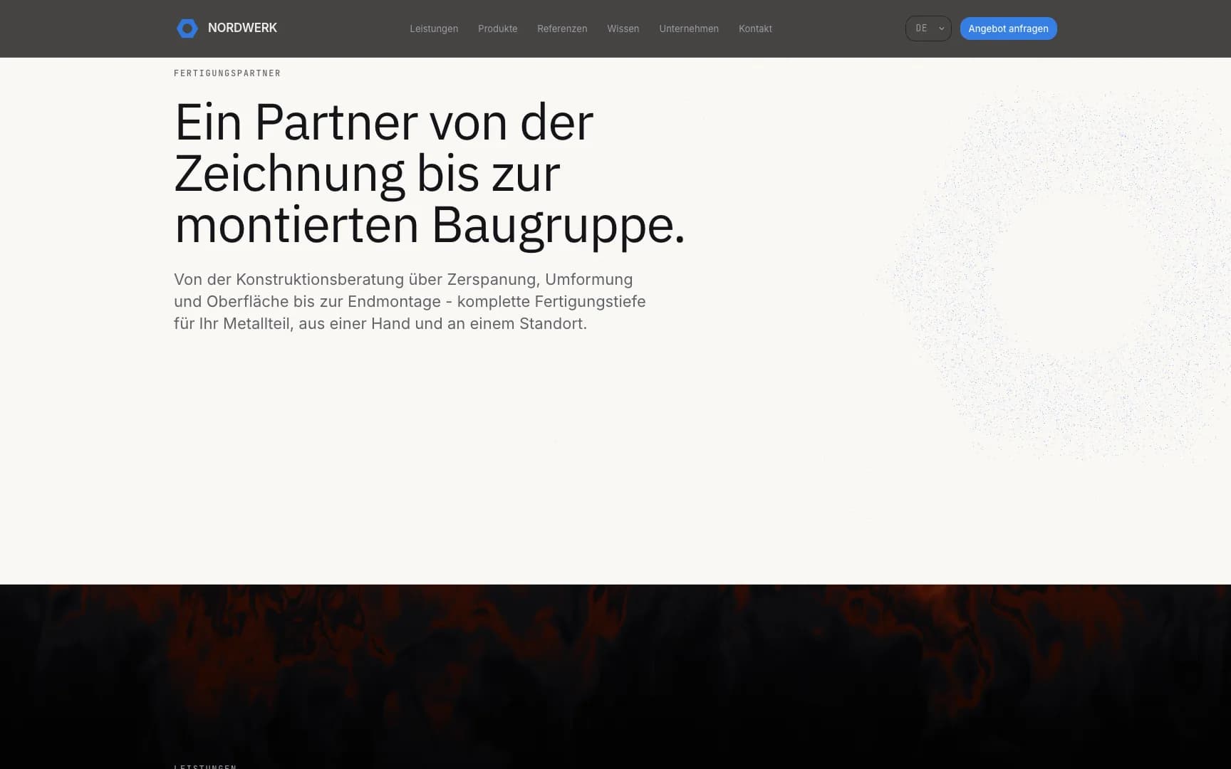 Leistungen mit Prozess-Logik statt Icon-Grid