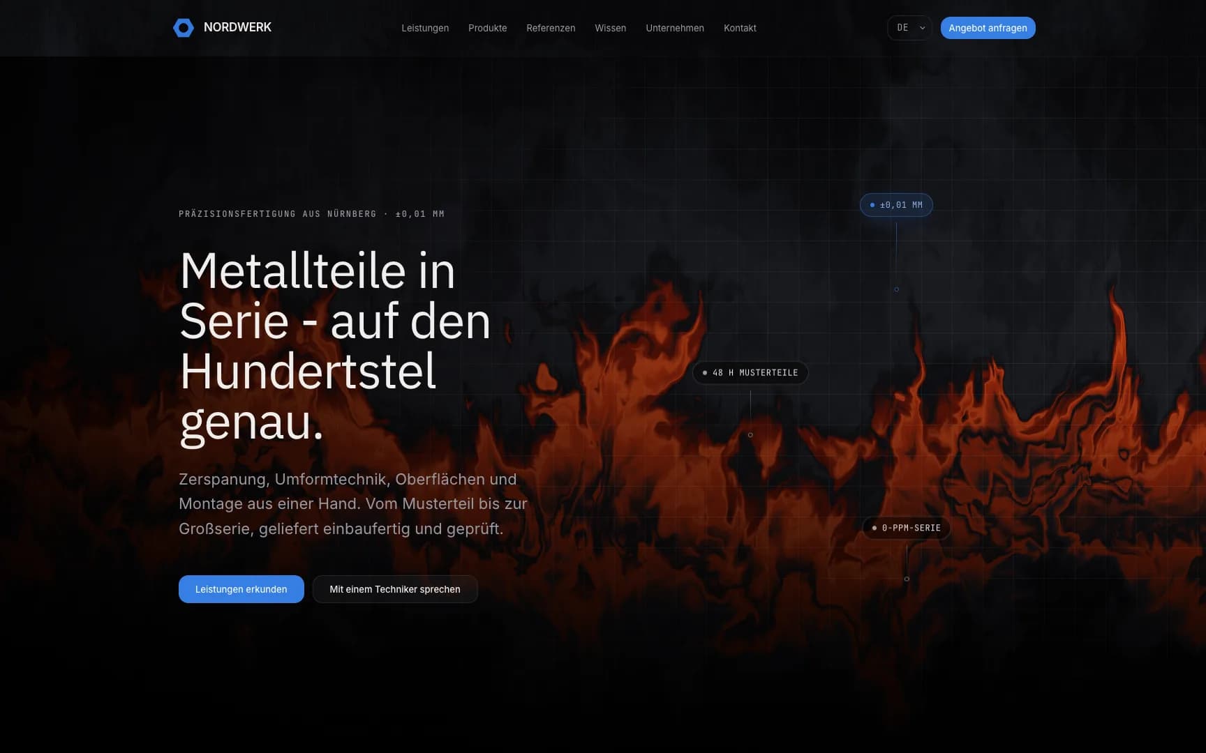 NORDWERK - Startseite des Industrie-Showcases