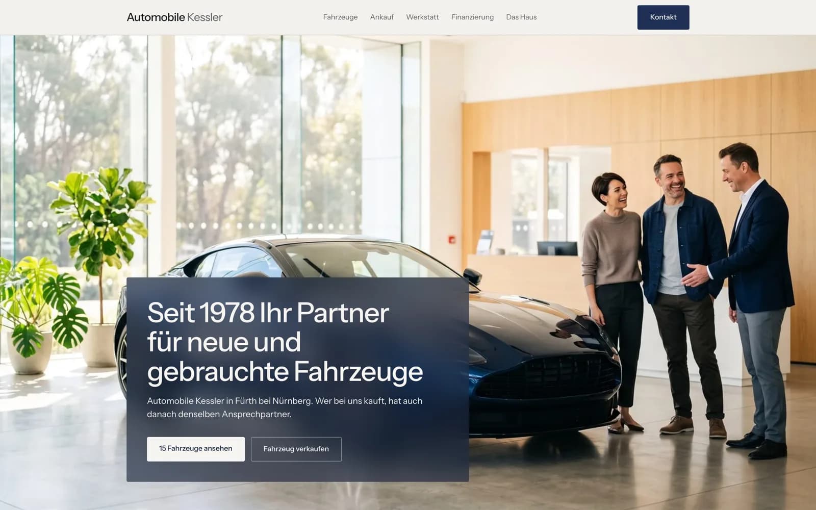 Automobile Kessler - Branchen-Vorlage, Startseite