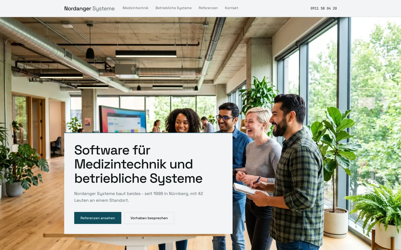 Dienstleister - Startseite der Branchen-Vorlage