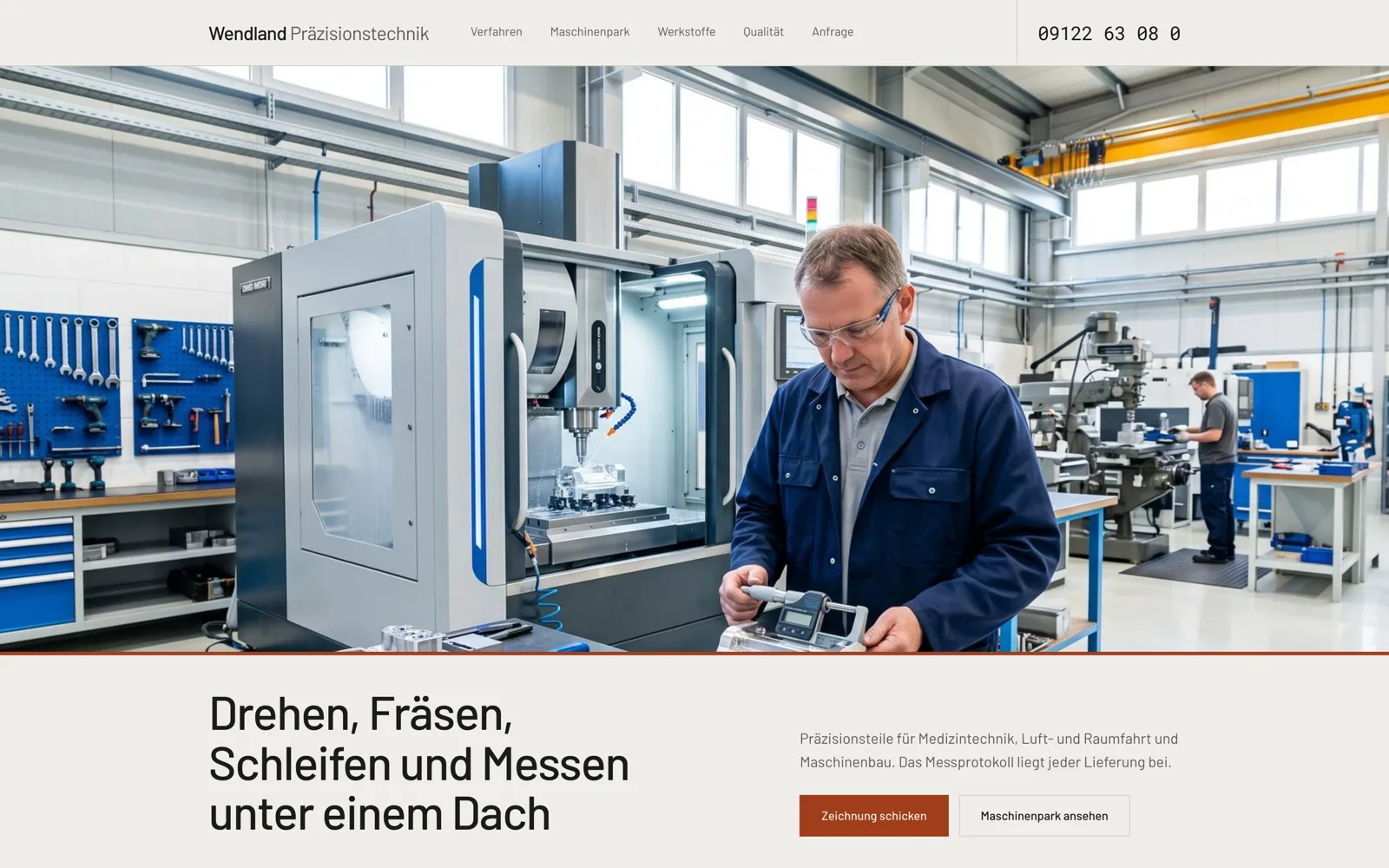 Industrie - Startseite der Branchen-Vorlage